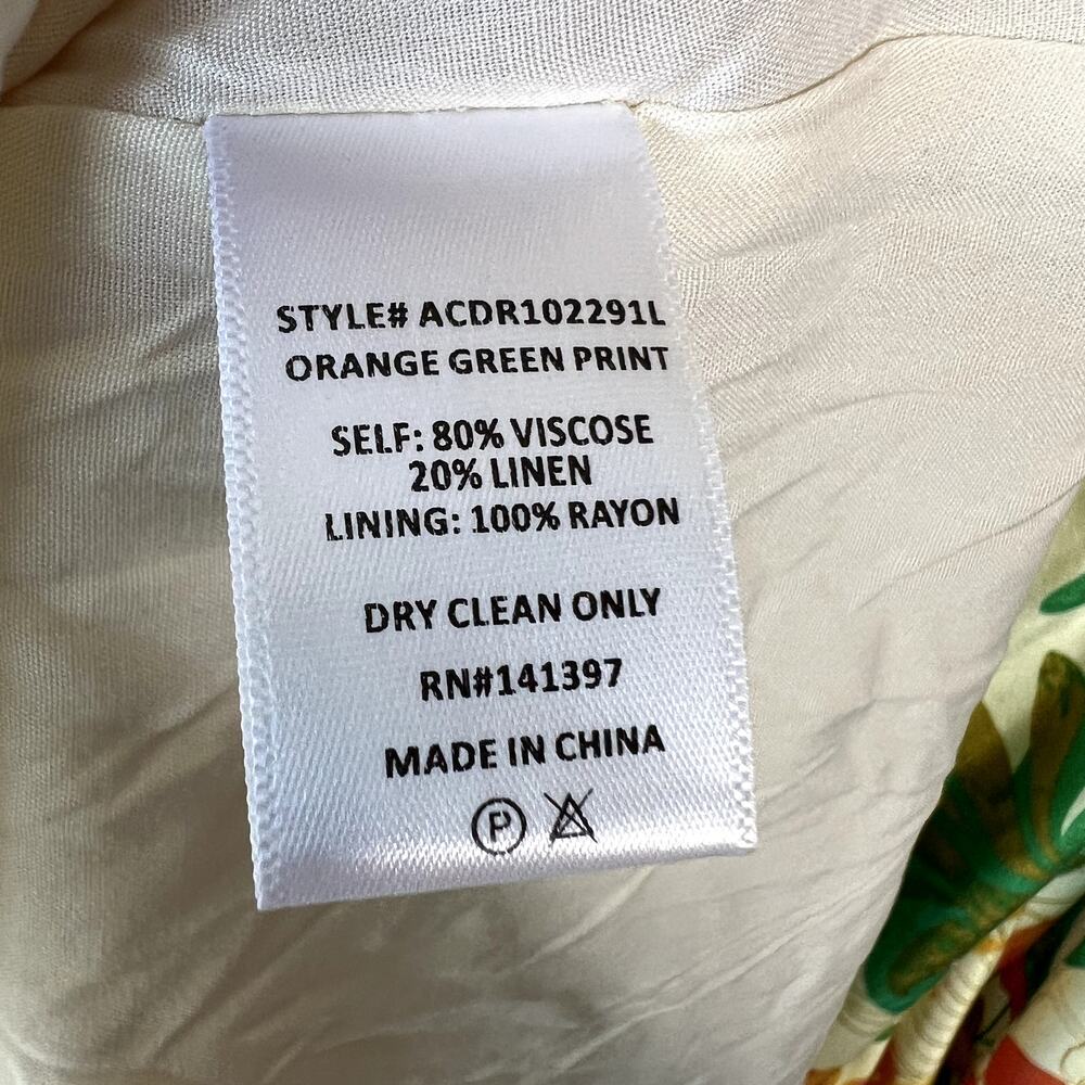 ASTR The Label Mezcal Maxi Dress One Shoulder Orange Green Floral NEW LARGE - Picture 10 of 10